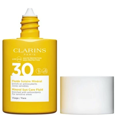 Clarins Fluide Solaire Minéral - Visage UVA/UVB 30 Crème Solaire – Image 2